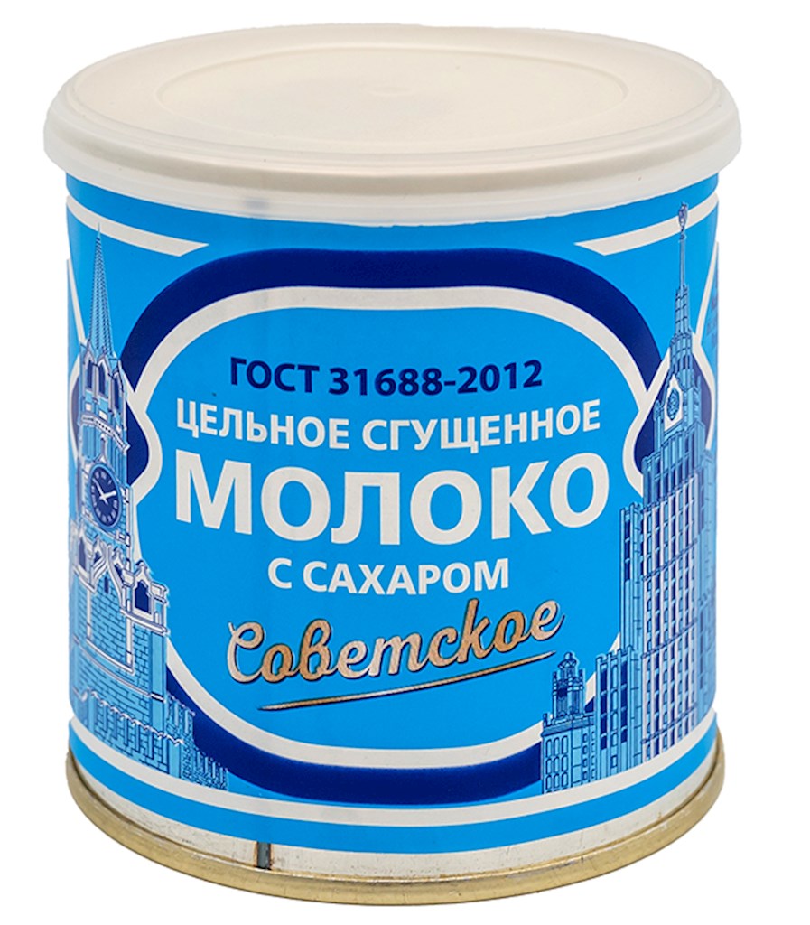 360g Sovetskoe Gez.Kondensmilch 8% // Молоко сгущенное Советское