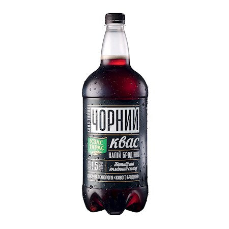 6er Pack Kwas Taras dunkel 9 Liter 6Fl je 1,5 Liter Brotgetränk aus der Ukraine Квас Тарас хлебный Хлібний
