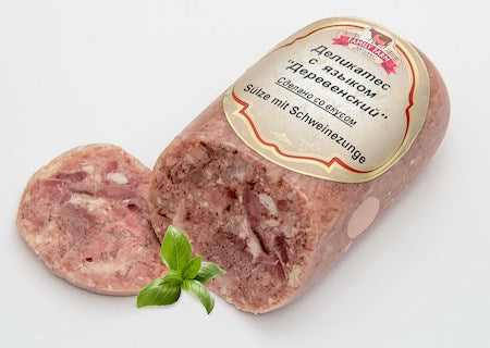 415g Family Farm Meat Sülze mit gekochter Zunge // Деликатес с языком "Деревенский"