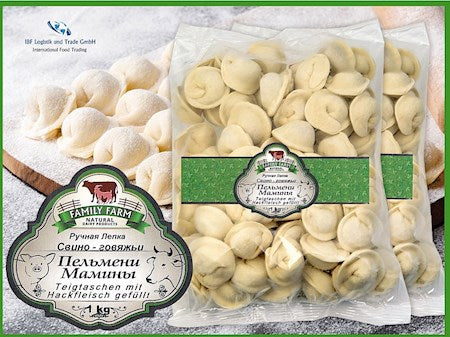 6,25kg Pelmeni HANDGEMACHT & Wareniki Mix Teigtaschen gefüllt