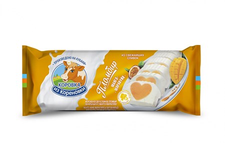 400g KiK Eiscreme Vanille-Mango/Maracuja // КИК Мороженое двухслойное ваниль- манго/маракуйя
