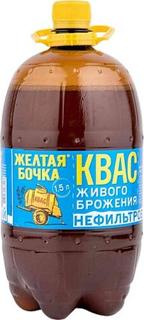 1,5l Kwas Gelbes Fass naturtrüb // Желтая Бочка Квас живого не фильтрованный