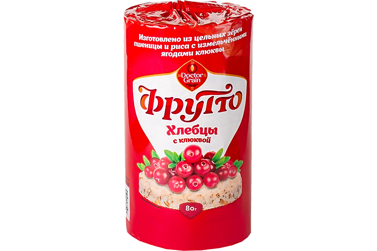 80g Dr. Grain Knäckebrot mit Cranberryt //Dr. Grain Фрутто Хлебцы с Клюквой