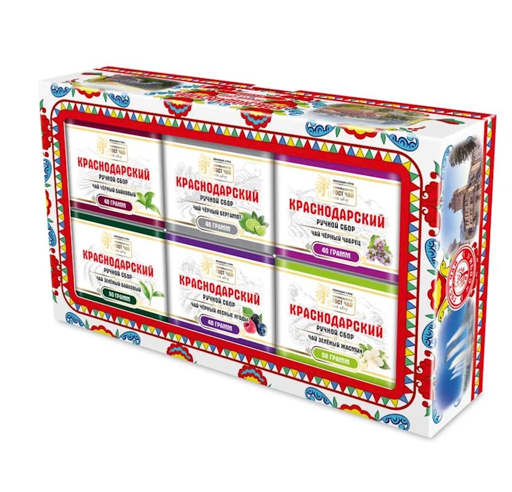 260g KrasnodarGostTee Geschenkset Tee Assorti Nr.6 // Подарочный набор Чая 6