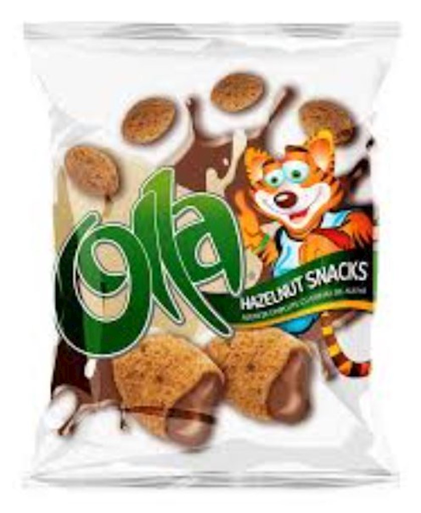 100g (RO) OLLA Getreidekissen gefüllt mit Haselnusscreme // Снэки с кремом из лесных орехов