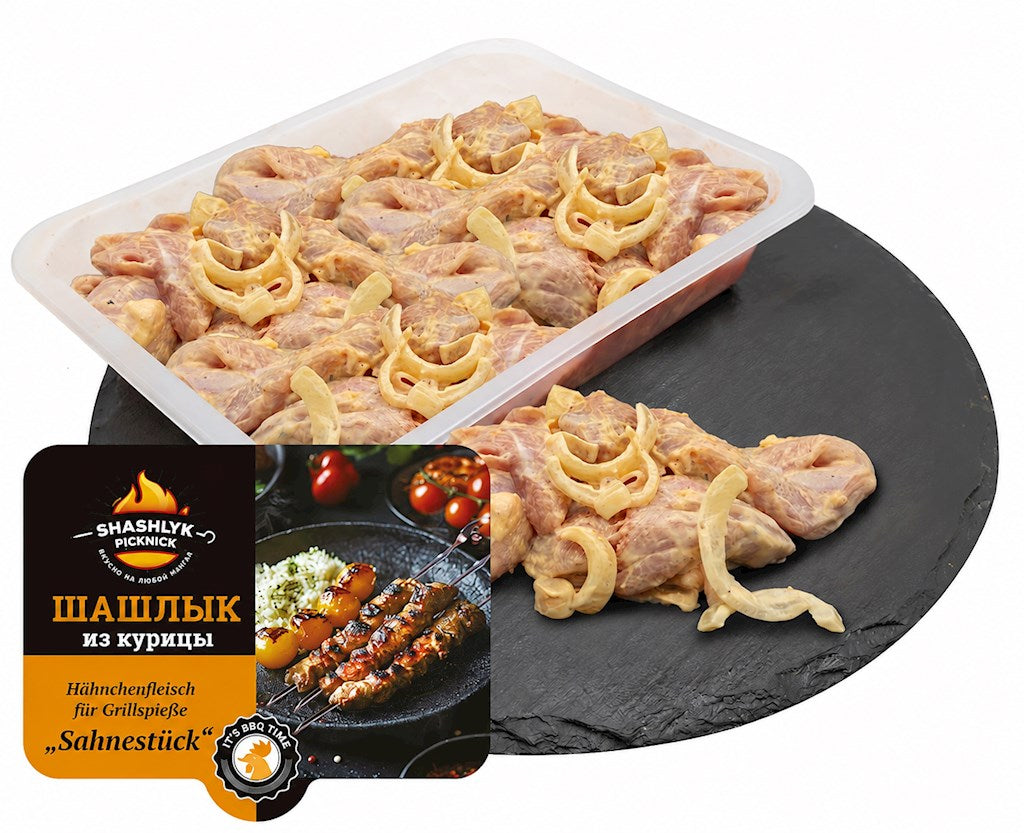 1,0 kg PICKNICK Schaschlik Hähnchen "Sahnestück" -18°C // Куриный шашлык Сливочная любовь