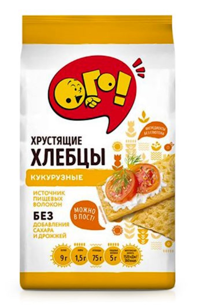 75g OGO! Mais - Knäckebrot // Хлебцы хрустяшие Кукурузные