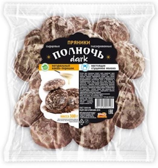 300g BP Prjaniki "Polnoch Dark" // Брестский Пекарь Пряники «Полночь dark