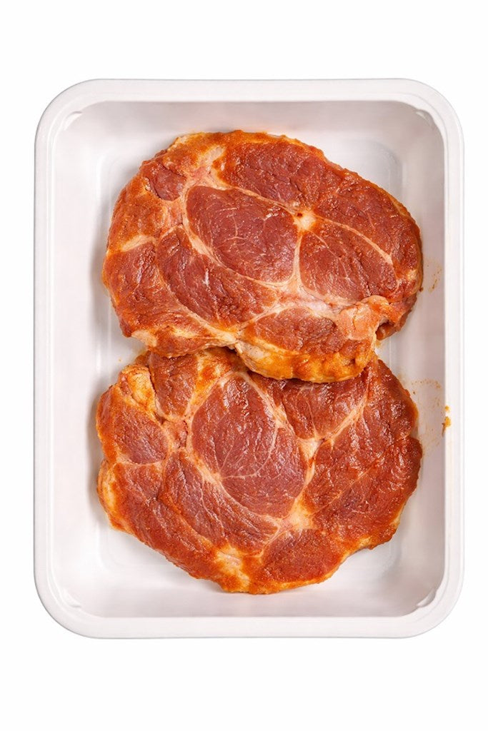 ca.400g Schweinenackensteak mariniert Gyros // Стейк из свиной шеи маринованный Gyros