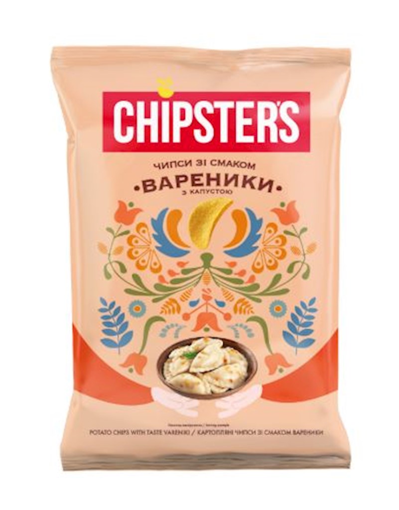 100g Chipster´s Chips mit Vareniki mit Kohl-Geschmack // Чипсы со вкусом вареников с капустой
