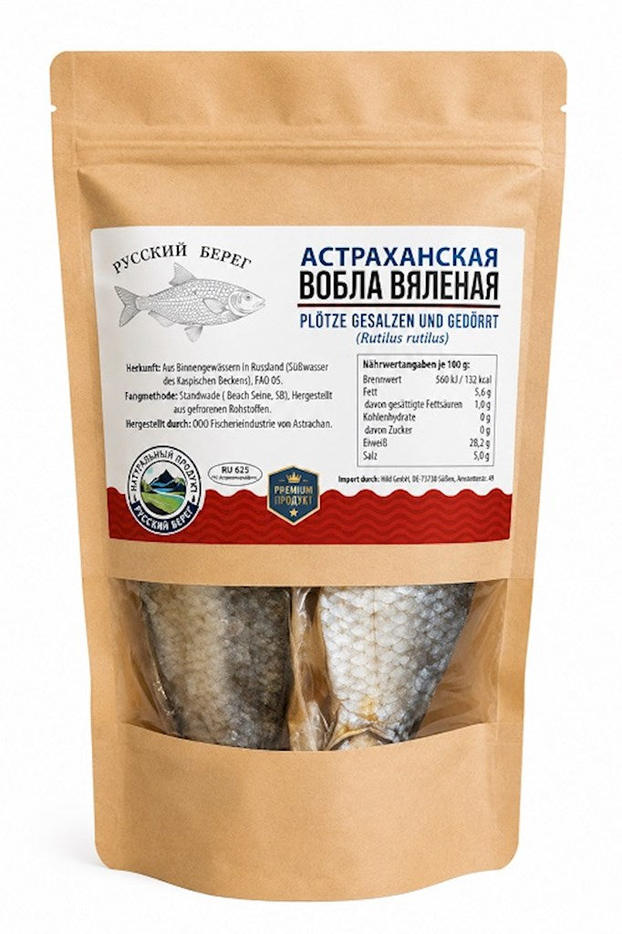 RB Wobla Kaspiy gedörrt/verpackt ca.300g // Вобла Каспийская отборная, фасованная