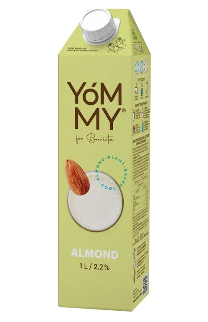 1L YOMMY Mandeldrink, UHT, 2,2% Fett // Напиток растительный "Миндаль" 2,2%