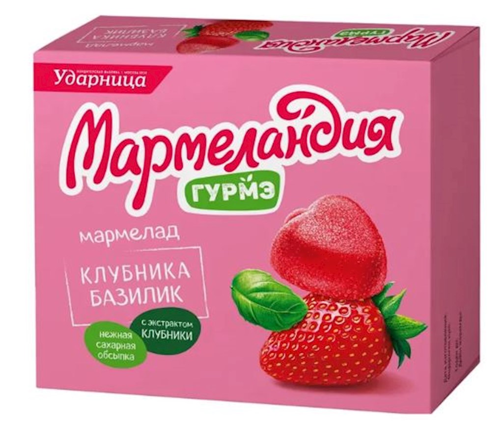 250g Udarniza Gelee in Zucker Erdbeer-Basilikum // Мармеладия Клубника Базилик