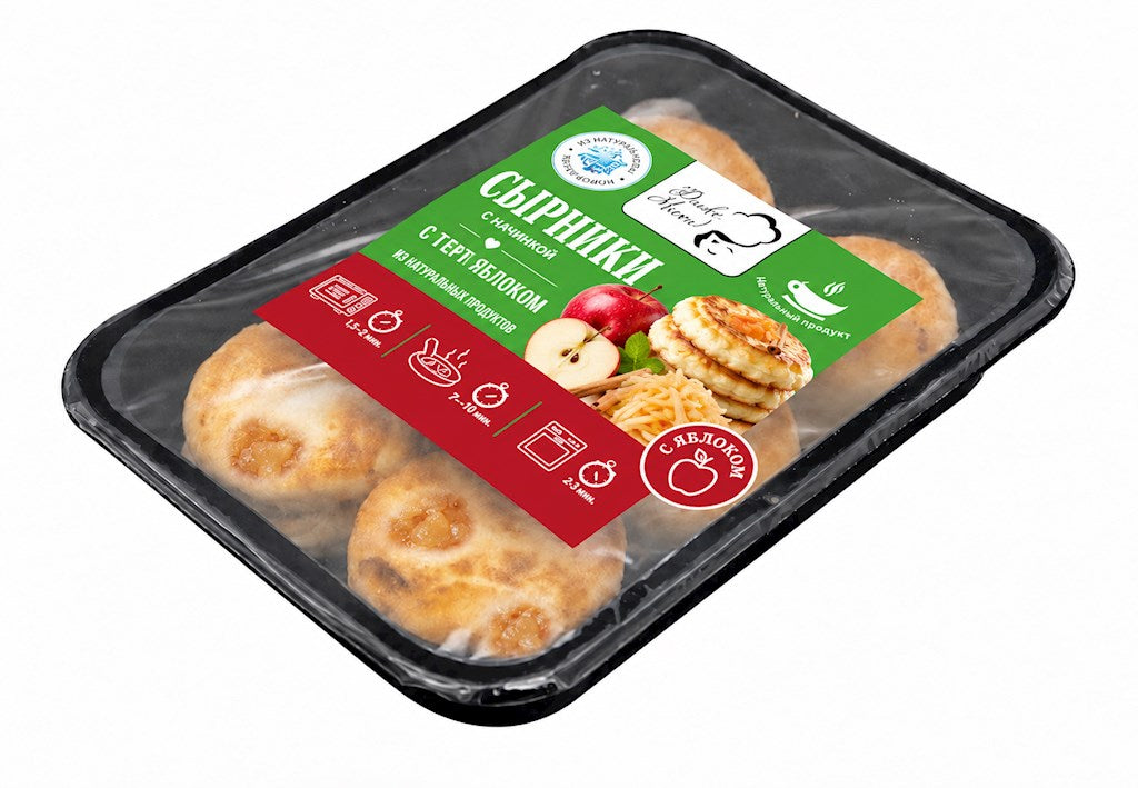300g Spasibo Mama Käseküchlein gebacken geriebener Apfel // Сырники жареные с тёртым яблоком