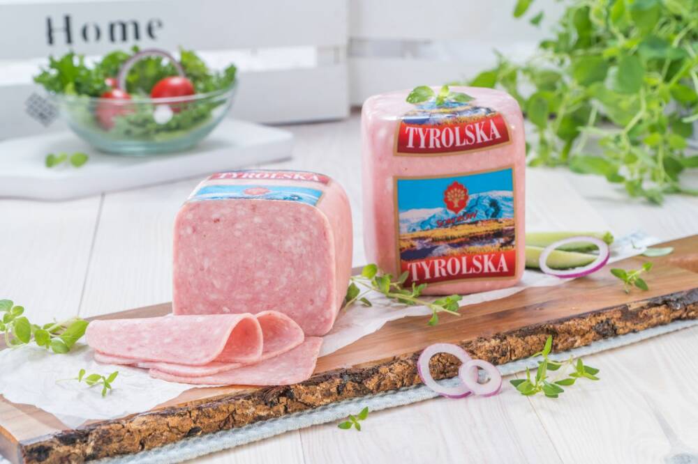 500g Sokolow TYROLSKA Tiroler Frühstücksfleisch МЯСО ПО ТИРОЛЬСКИ