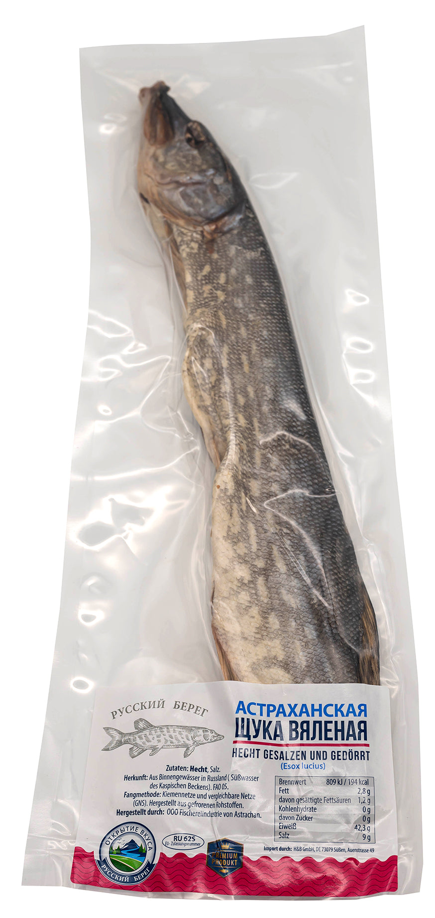 400g Hecht gesalzen gedorrt ausgenommen Direkt aus dem Wolga-Gebiet ЩУКА ВЯЛЕНАЯ АСТРАХАНСКАЯ