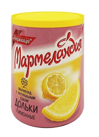 250g Udarniza Marmelade Schnitte mit Zitronengeschmack   // Мармелад Дольки Лимоные 