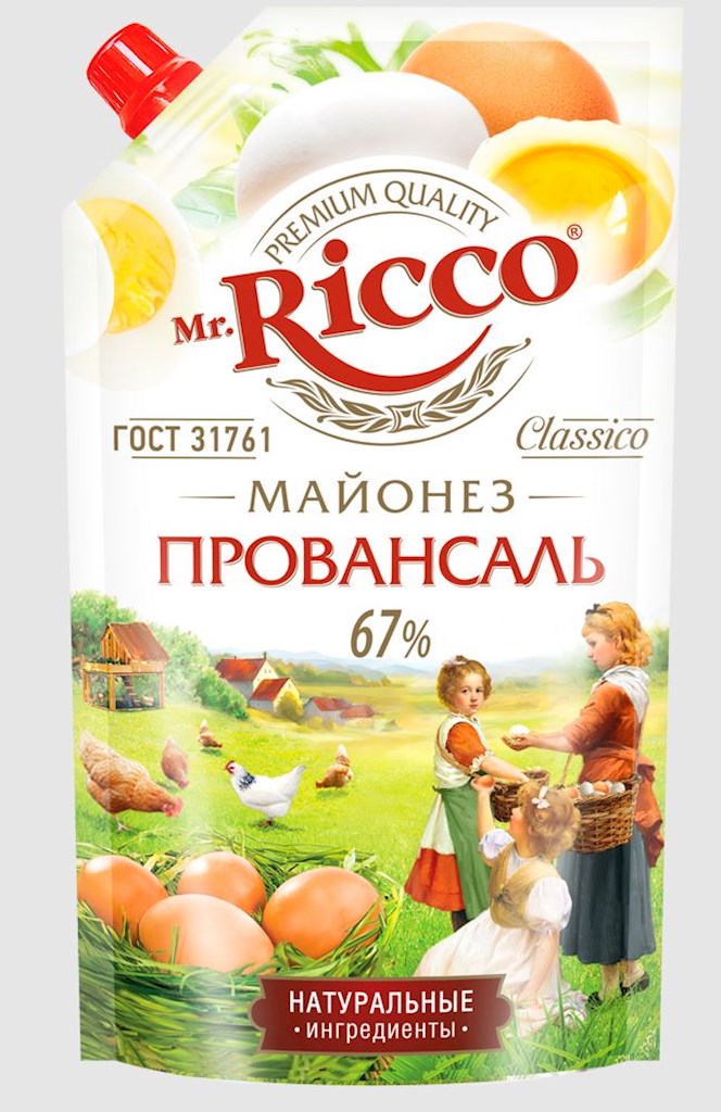 750g Mr.Ricco Mayonnaise "Provansal" 67% Fett  // Майонез Провансаль 67%  