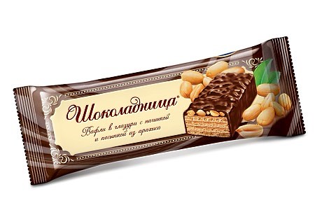 16669_31032023131000 30g Waffelriegel in Schokoglasur mit Erdnüssen // Коломенское Вафли «Шоколадница c арахисом»