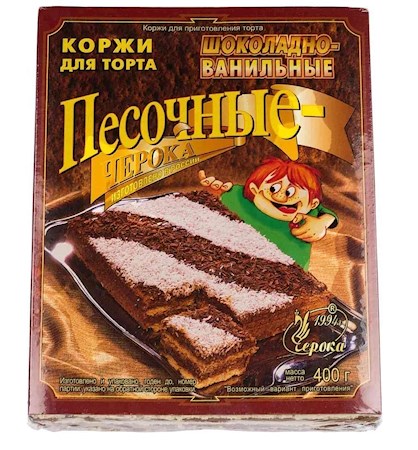 400g Cheroka Tortenboden Schokolade-Vanille  // Черока Коржи для торта песочные Шоколадно-ванильные