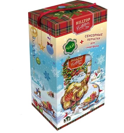 50g Tea Santa Claus Ceylon Geschenk +Handschuhe // Чай Волшебный Дед Мороз Подарок Цейлона+перчатки