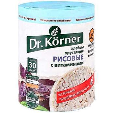 100g Dr. Körner Knäckebrot Reis mit Vitaminen  // Хлебцы хрустящие Рисовые с витаминами