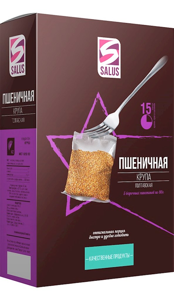 400g Salus Weizengraupe in Kochbeuteln (5*80) // Пшеничная крупа в варочных пакетах