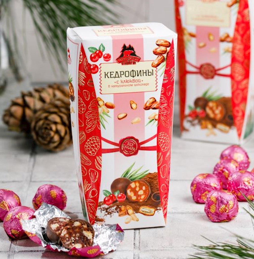 150g Terr.Taigi Pralinen„Cedrofins“m Cranberry ohne Zucker // "Кедрофины" с клюквой в натуральном шоколаде  150g Terr.Taigi Pralinen„Cedrofins“m Cranberry ohne Zucker // "Кедрофины" с клюквой в натуральном шоколаде