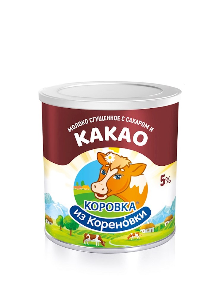 360g KiK Kondensmilch mit Kakao gezuckert 5% Fett aus Vollmilch // Цельное сгущеное Молоко c Какао 5%