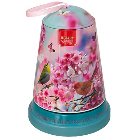 1754 100g Tee Ceylon Schwarz Musikglocke Blumen und Vögel HILLTOP