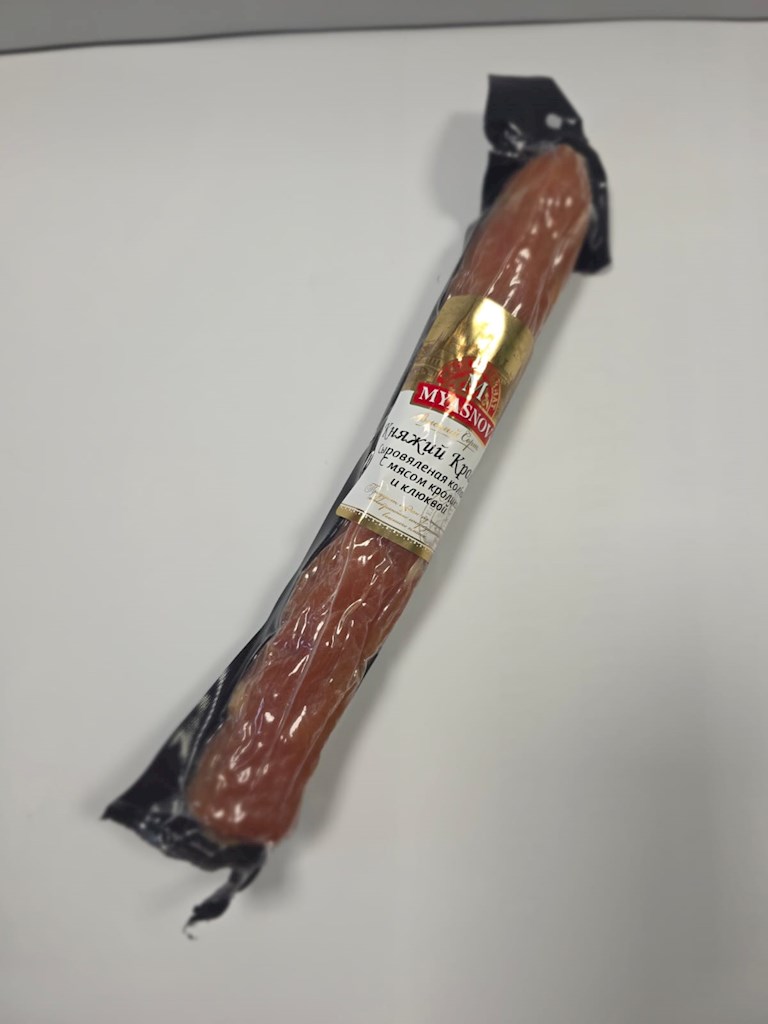 270g MYASNOV Kurhan luftgetrock. Hühnerwurst m. Pistazien // Курхан сыровяленая колбаса из курицы с фисташками