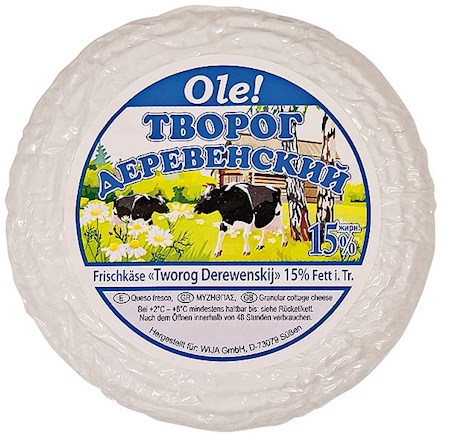 420g Ole! Frischkäse 15% rund // Творог круглый 15% 