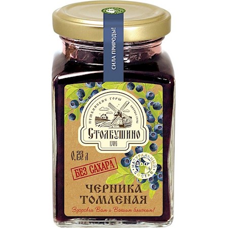 0,23l Stolbushino Heidelbeereneingekocht ohne Zucker // Черника Томленая без сахара 0,23l Stolbushino Heidelbeereneingekocht ohne Zucker // Черника Томленая без сахара