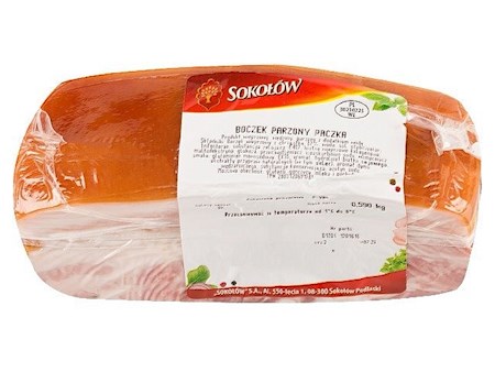 10549_12052018151959 400g Sokolow SCHWEINEBAUCH BOCZEK PARZONY БЕКОН ПОЛЬСКИЙ ДЕЛИКАТЕС