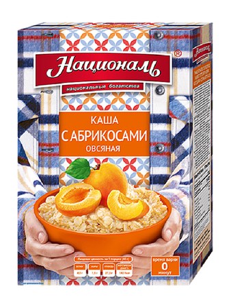 240g National Haferbrei mit Aprikosen // Каша овсяная с абрикосами  