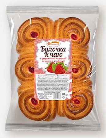 250g Nizegorodskiy Teebrötchen mit Erdbeerfüllung -18°C // Нижегородский Хлеб, Булочка к Чаю с начинкой "Клубника" 250g Nizegorodskiy Teebrötchen mit Erdbeerfüllung -18°C // Нижегородский Хлеб, Булочка к Чаю с начинкой "Клубника"
