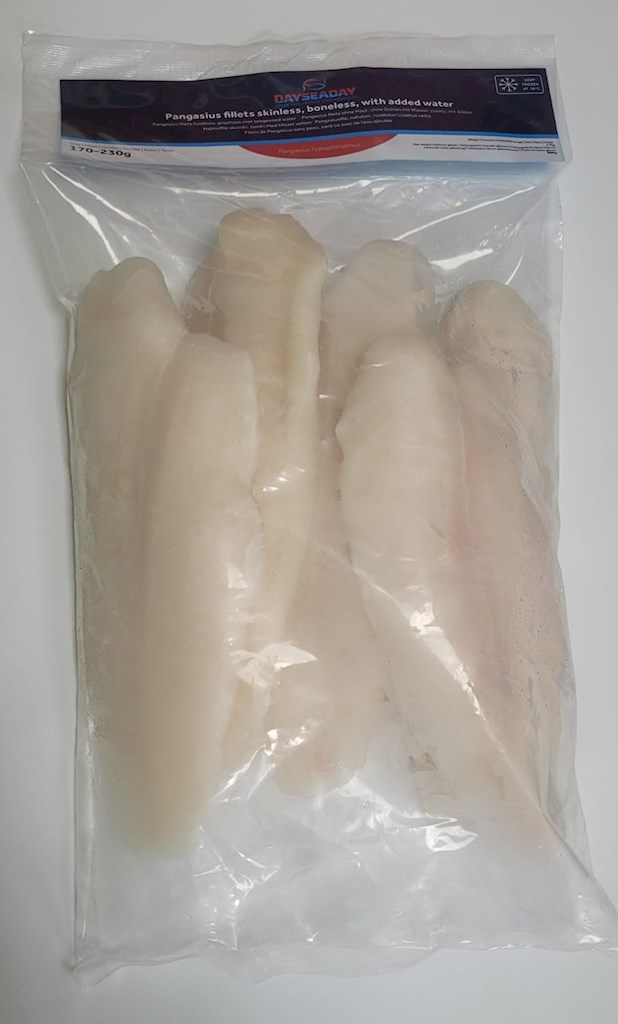 1kg DaySeaDay Pangasiusfilet 170-230, 20% Glasur // Филе Пангасиуса 170-230, 20% глазировки