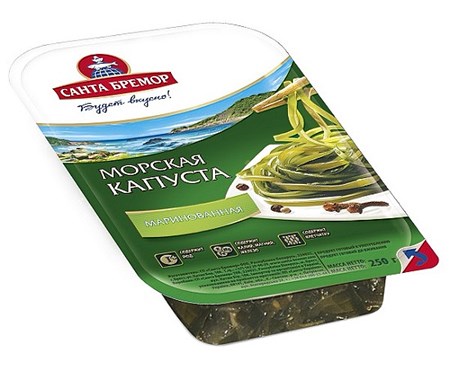 250g Santa Bremor Meeresalgen eingelegt // Морская капуста маринованная