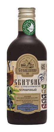 250g Stolbushino Sbiten Heidelbeersirup/Honig&Kräuter // Столбушино Сбитень, Сироп черничный 