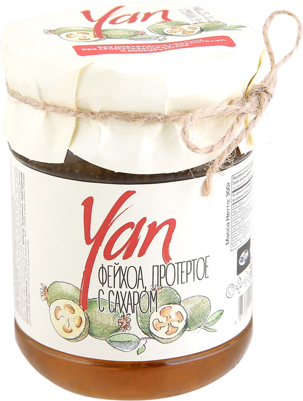 143107_4 300g YAN FEIJOA PÜRIERT MIT ZUCKER NACH ARMENISCHER ART ФЕЙХОА ПРОТЕРТОЕ С САХAРОМ