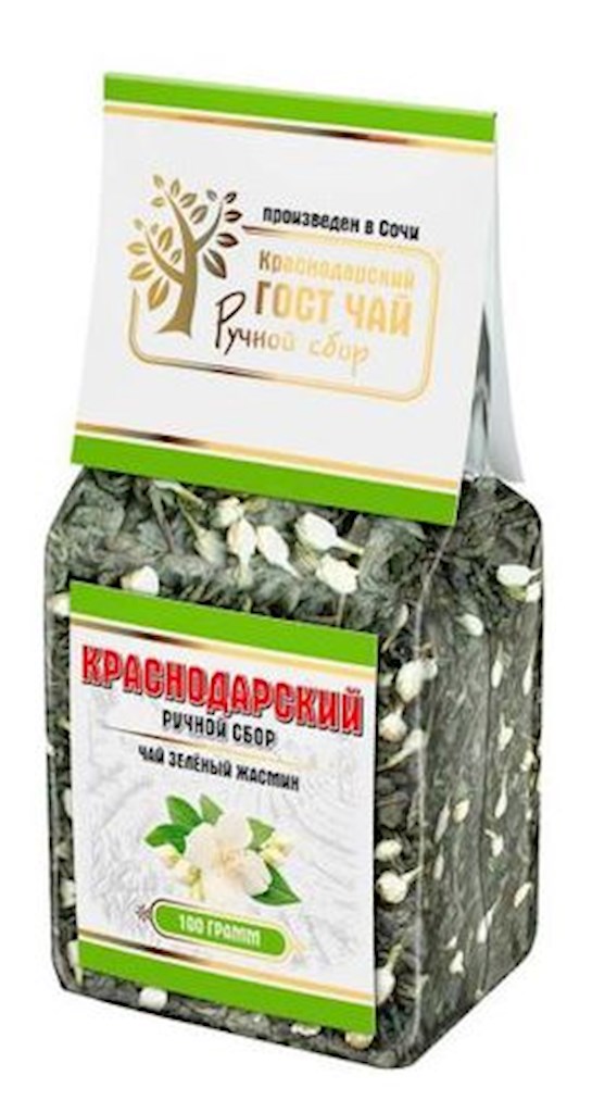 100g KrasnodarGostTee Grüner Tee „Jasmin“  // Зеленый Чай  «Жасмин» 100g KrasnodarGostTee Grüner Tee „Jasmin“  // Зеленый Чай  «Жасмин»