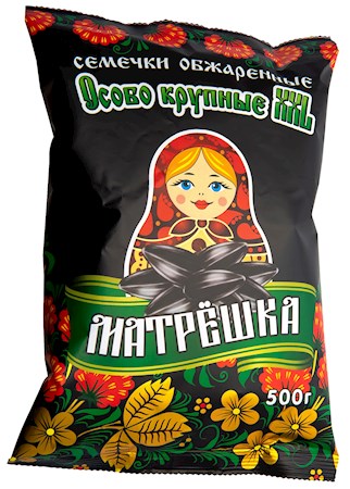 g_11933_08112019155615 300g Sonneblumenkerne Matroschka XXL Schwarz Geröstet Матрёшка Отборные обжаренные семечки