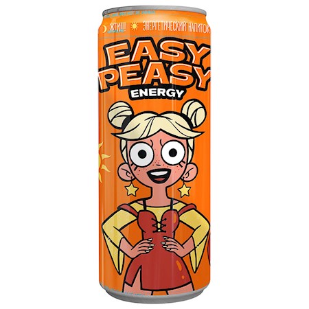 0,45l EasyPeasy Energy Drink mit Mango-Orangengeschmack // Энергетический напиток со вкусом манго-ап