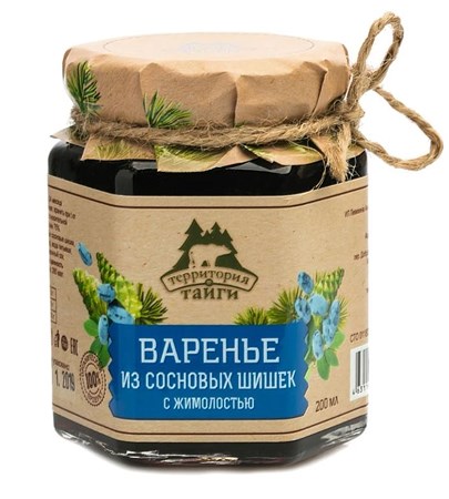 250g TerritorijaTaigi Tannenzapfen in Sirup mit Heckenkirschen // Варенье из сосновых шишек с жимолостью    250g TerritorijaTaigi Tannenzapfen in Sirup mit Heckenkirschen // Варенье из сосновых шишек с жимолостью