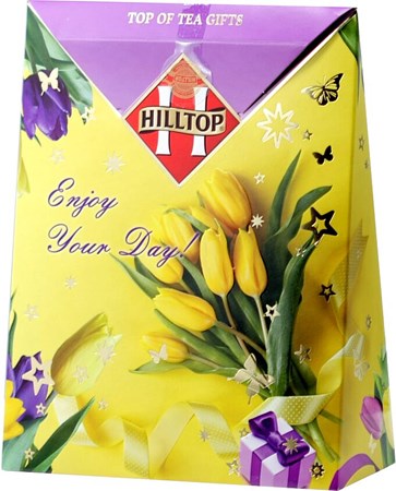 50g Tee Ceylon Schwarz Gelbe Tülpen Geschenkverpackung HILLTOP