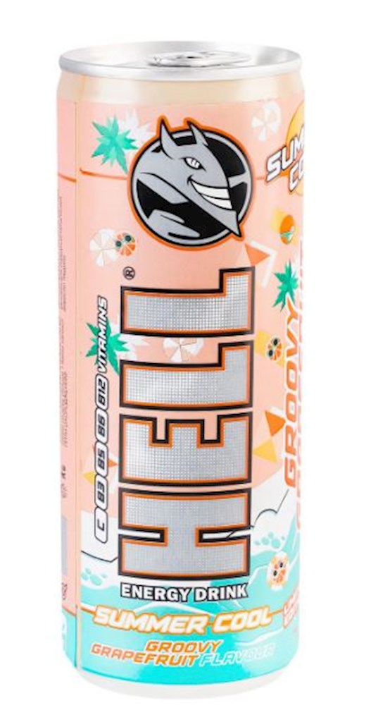 250ml Energy Drink Summer Cool  Grapefruit // HELL Энергетический напиток со вкусом Грейпфрут 