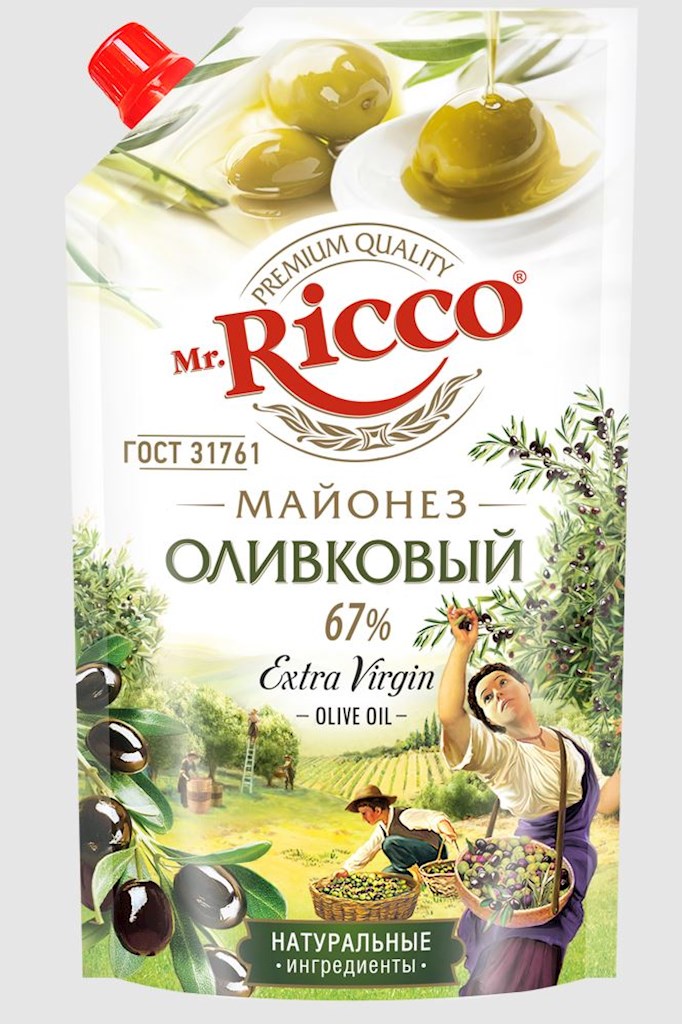 375g Mr.Ricco Mayonnaise mit Olivenöl 67% Fett  // Майонез Оливковый 67% 