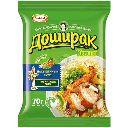 70g Doshirak Instant Nudeln Quisti mit Hühnergeschmack // Лапша Квисти со вкусом курицы