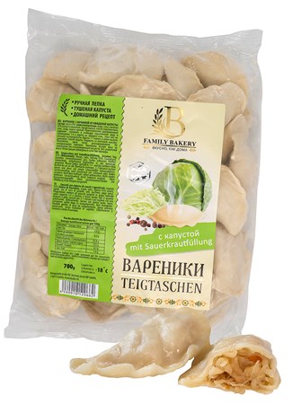 700g Vareniki mit Kraut Teigtaschen hausmacher Art // Family Bakery Вареники с капустой