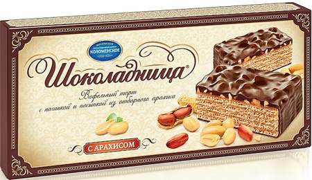 16657_30032023151000 230g Waffeltorte in Schokoglasur mit Erdnüssen // Коломенское Торт вафельный «Шоколадница c арахисом